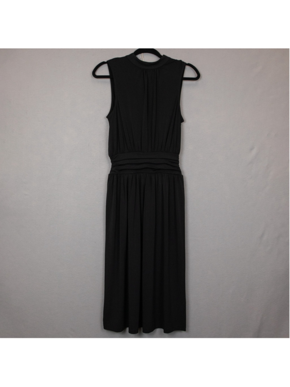 Leota Aria black sleeveless midi dress-XS
